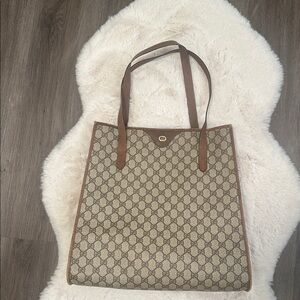 Gucci GG Plus Tote Bag PVC Leather